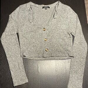 Ambiance Ribbed Knit Sweater in Gray